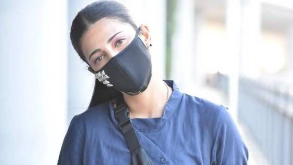 தமிழ் பொண்ணு...வைரலாகும் ஸ்ருதிஹாசனின் மாஸ்க் ஃபோட்டோ