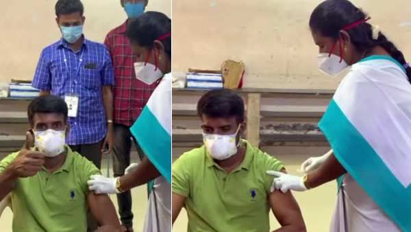 குடும்பத்துடன் கொரோனா தடுப்பூசி போட்டுக் கொண்டார் நடிகர் சூரி!