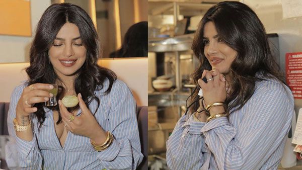 முறுகலான தோசை.. பானி பூரி.. சொந்த ரெஸ்டரன்டில் ரசித்து ருசித்து சாப்பிட்ட பிரியங்கா சோப்ரா!