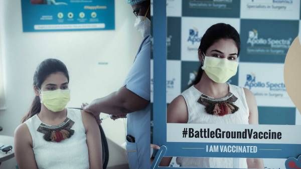 நான் கொரோனா தடுப்பூசி போட்டுக் கொண்டேன் நீங்களும் போடுங்க.. நடிகை இந்துஜா!