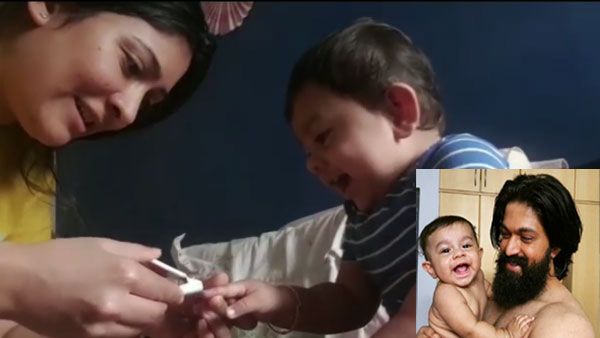 அம்மா நகம் வெட்டும் போது கூட.. எவ்ளோ அழகா குழந்தை சிரிக்குது பாருங்க.. கொடுத்த வச்ச கேஜிஎஃப் ஹீரோ!