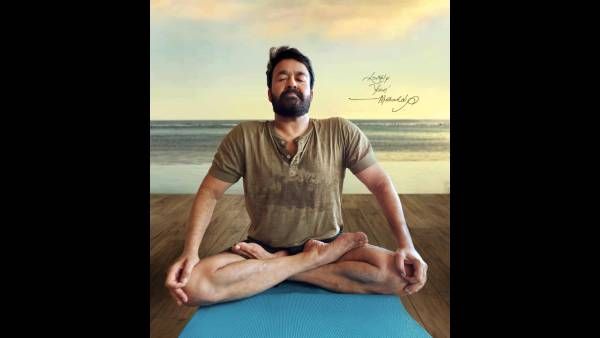 சர்வதேச யோகா தினத்தில் யோகா போஸுடன் புகைப்படம் வெளியிட்ட மோகன்லால்