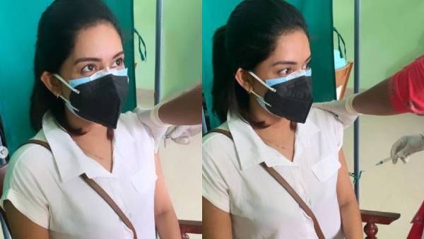 டபுள் மாஸ்குடன் வந்து.. கொரோனா தடுப்பூசி போட்டுக்கொண்ட மகிமா நம்பியார்!