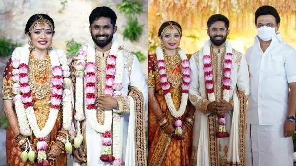 ஷங்கரின் மகள் திருமணம்.. சொர்க்க பூமி போன்ற மேடை.. மாஸ்க்குடன் பங்கேற்ற முதல்வர் ஸ்டாலின்!