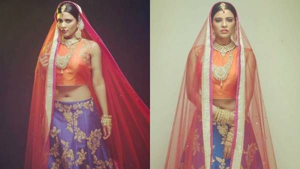 தொப்புள் தெரிய ஐஸ்வர்யா ராஜேஷை மணக்கோலத்தில் பார்த்துள்ளீர்களா... அதுவும் இந்த ஸ்டைலில்!