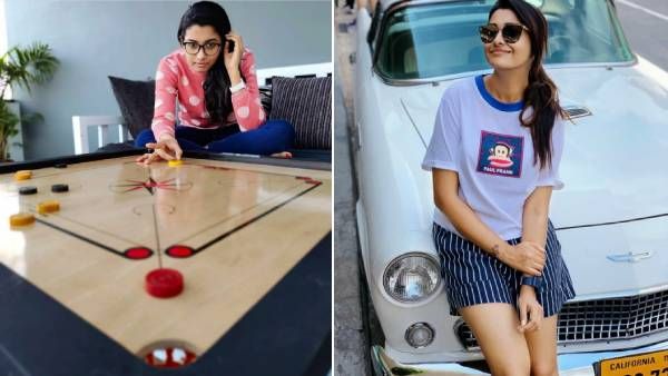 கேரம் போர்டில் அந்த காயினை மட்டும் குறிவைத்த பிரியா பவானி சங்கர்...!