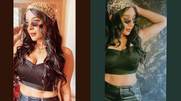 டைட்டான டிரெஸ் அணிந்து சாக்‌ஷி கொடுத்த செம போஸ்.. அந்த கர்ச்சிப் எல்லாம் வேற லெவல்!