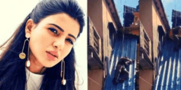 மாடியில் இருந்து குதித்த சமந்தா...வைரலாகும் ஸ்டன்ட் வீடியோ