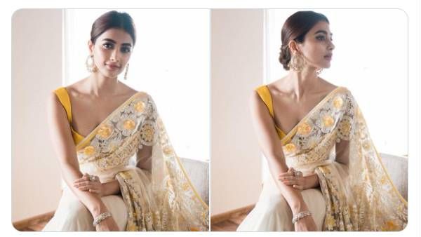 ஐயோ நம்ம மைண்ட் வேற எங்கேயோ போகுதே.. சேலை கட்டி ரெடியான பீஸ்ட் நாயகி.. பறக்குது கமெண்ட்ஸ்!