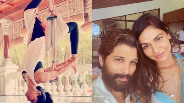 அந்தரத்தில் தொங்கி யோகா செய்யும் அல்லு அர்ஜுன் மனைவி… வைரலாகும் புகைப்படம் !