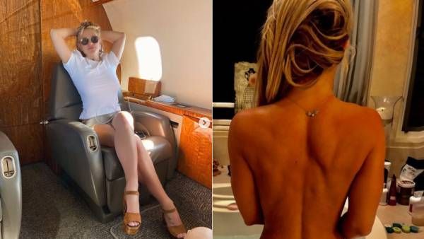 டாப்லெஸ் போஸில் திணறவிடும் பிரிட்னி ஸ்பியர்ஸ்.. மொத்த பின்னழகையும் காட்டி இப்படி சூடேத்துறாரே!