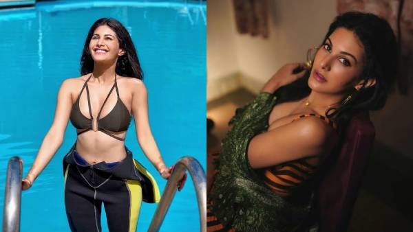 இருட்டு அறையில் பிகினியில் வெளிச்சம் கொடுக்கும் தனுஷ் பட நடிகை!