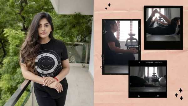 திடீரென யோகாவில் இறங்கிய நடிகை மஞ்சிமா மோகன்!