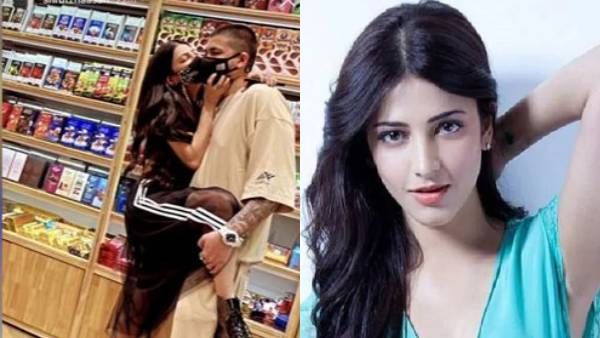 சூப்பர் மார்க்கெட்டில் இப்படியா.. காதலனை கண்டபடி கட்டிப்பிடித்து முத்தம் கொடுத்த ஸ்ருதிஹாசன்!