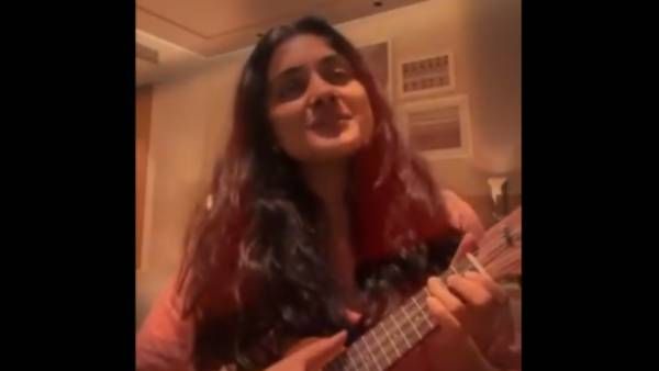 திரும்ப திரும்ப கேட்கத் தோனுதே... பாட்டுப்பாடி அசத்திய நிவேதா தாமஸ் !