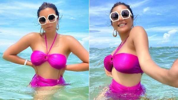 கடலில் கரையும் பஞ்சுமிட்டாய் போல.. பிங்க் பிகினியில் இணையத்தை சூடாக்கிய பிரபல டிவி நடிகை!