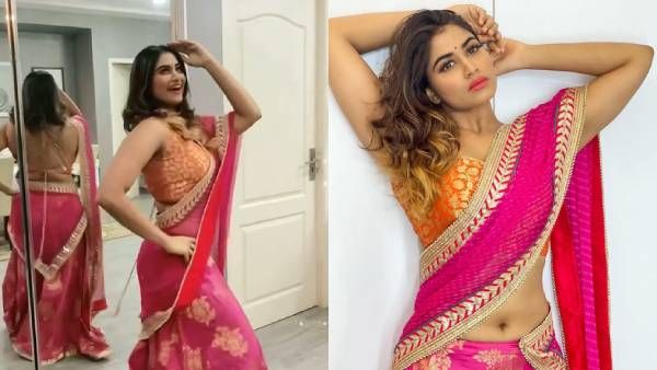 தாவணியில் இடுப்பை குலுக்கி குலுக்கி ஆட்டம் போட்ட ஷிவானி… வைரலாகும் வீடியோ !