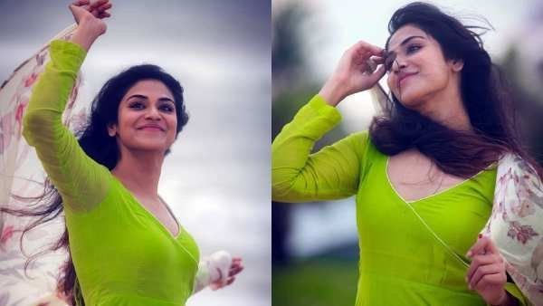 பச்சை நிறமே பச்சை நிறமே... நடிகை இந்துஜாவின் பச்சை பசுமையான போட்டோஷூட்!