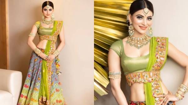 ப்பா.. என்னா அழகு.. பச்சை நிற லெஹாங்காவில் சொக்க வைக்கும் அண்ணாச்சி பட நடிகை!