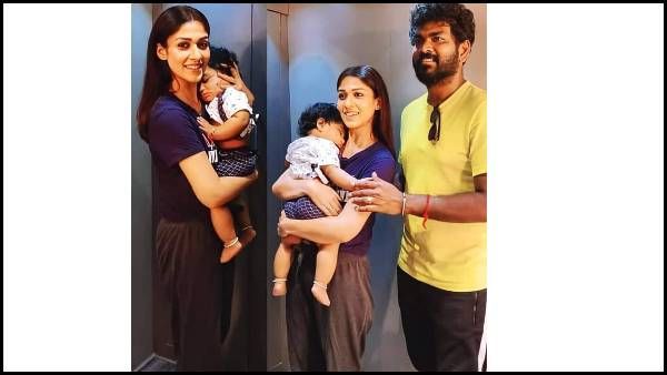 கையில் குழந்தையுடன் நயன்தாரா.. அருகிலேயே விக்னேஷ் சிவன்.. தீயாய் பரவும் போட்டோ!