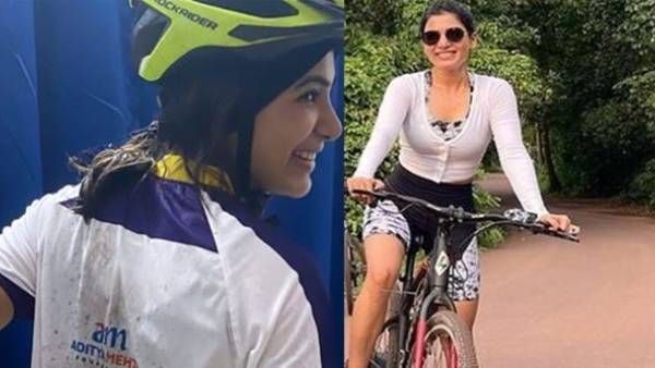 செம எனர்ஜி மேடம் ... சைக்கிளிங்கிலும் அசத்துறாரே சமந்தா