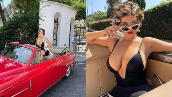 காருக்குள்ள பொண்ணு இருக்கா பாத்துக்கோ.. கவர்ச்சி புயல் டெமி ரோஸின் கலக்கல் போட்டோஸ்!