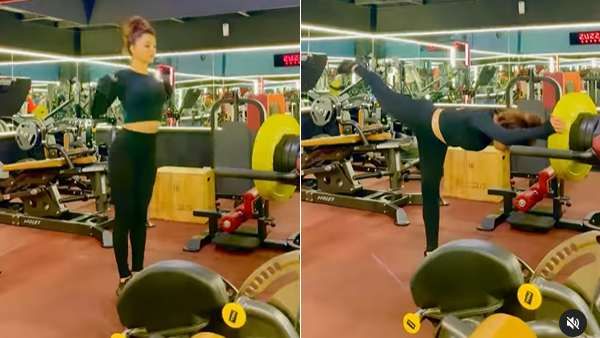 காலைத் தூக்கி செம ஒர்க் அவுட்... ஜொள்ளு விட்டு பார்க்கும் ரசிகாஸ்!