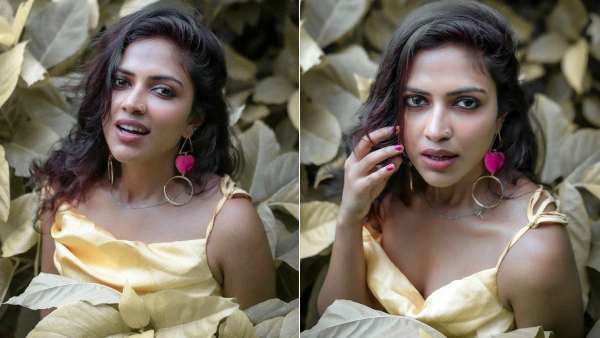 இலைகளுக்குள் ரோஜா பூ போல நிற்கும் அமலா பால்.. கவிதைகளை கொட்டும் ரசிகர்கள்!