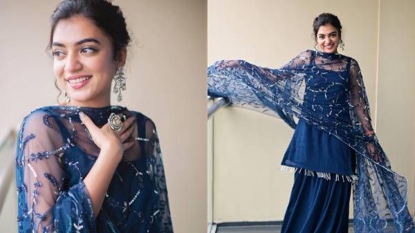 நீல வண்ண பட்டாம்பூச்சியாய் நடிகை நஸ்ரியா வெளியிட்ட க்யூட் புகைப்படங்கள்!