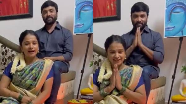 தம்பதி சமேதராக… கார்த்திகை தீபத்திருநாள் வாழ்த்து கூறிய சினேகன் தம்பதி !