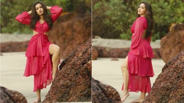 பீச்சில் ஹாட்டான டிரஸ்ஸில் ஏடாகூடமான போஸ் கொடுத்த கேத்ரின் தெரேசா!