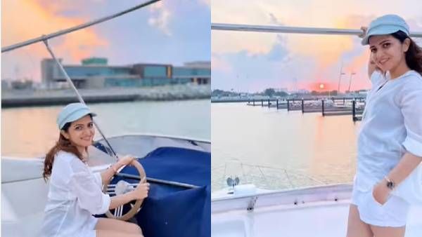 பளீச்சென குட்டை டவுசரில் படகில் என்ஜாய் செய்த டிடி... அதிரி புதிரி படங்கள்