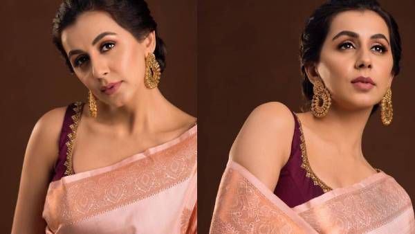 சேலை கட்டும் பெண்ணுக்கொரு வாசம் உண்டு... ட்ரெடிஷனலில் தெறிக்கவிடும் நிக்கி கல்ராணி!