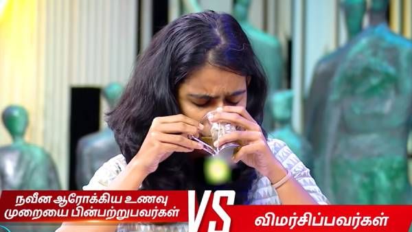 க்ரீன் டீயை மோர் போல குடித்த இளம்பெண்... காண்டான கோபிநாத்