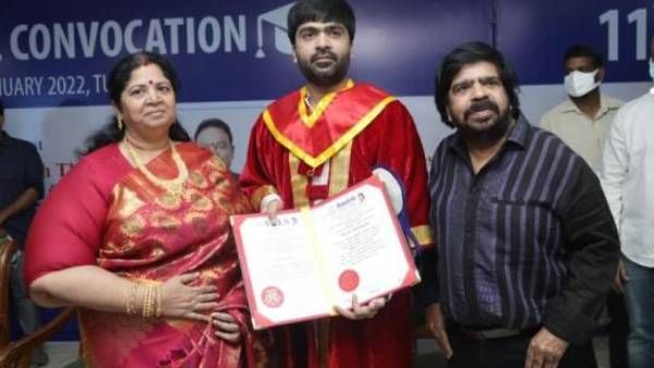 மகுடம் சூடிய மன்மதன்.. கவுரவ டாக்டர் பட்டம் பெற்ற சிம்பு..யாருக்கு டெடிகேட் பண்ணிருக்கார் தெரியுமா ?