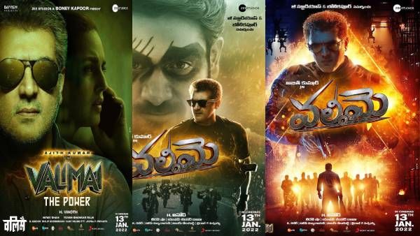 நாக சைதன்யா, ஹூமா குரேஷி.. வலிமை தெலுங்கு மற்றும் இந்தி போஸ்டர்களை வெளியிட்ட பிரபலங்கள்!