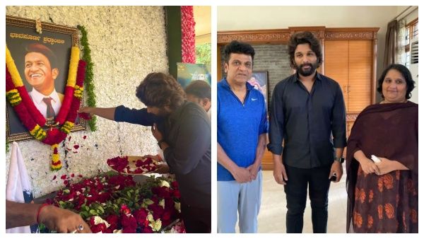 புனித் ராஜ்குமார் நினைவிடத்தில் அஞ்சலி... குடும்பத்திற்கு ஆறுதல்... ரசிகர்களை கவர்ந்த புஷ்பா நாயகன்