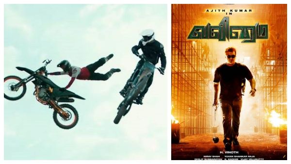 அந்தரத்தில் பைக்கில் டைவ் அடிக்கும் அஜித்...டிரெண்டிங்கில் அடித்து நொறுக்கும் வலிமை