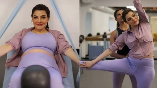 வயிற்றில் குழந்தையுடன் காஜல் அகர்வால் என்ன செய்திருக்கிறார் பாருங்க