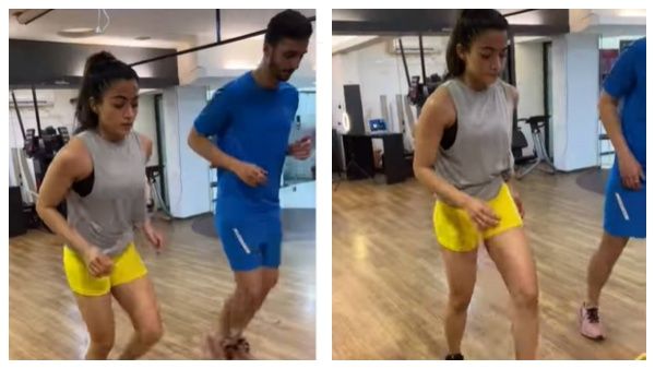 வைரலான ராஷ்மிகாவின் வொர்க் அவுட் வீடியோ... பிட்னஸ் ரகசியம் இதுதானா?