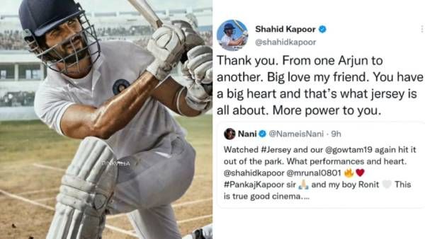 நன்றி சொன்ன ஷாகித் கபூர்.. நடிகர் நானி போட்ட பதிவு