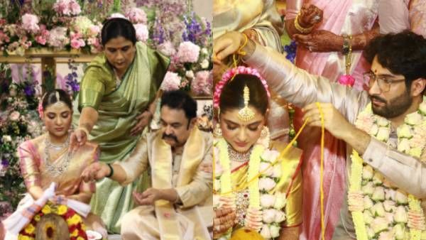 ஸ்ரீபிரியா மகள் சினேகா சேதுபதியின் பிரம்மாண்ட திருமணம்.. மணமக்களை வாழ்த்திய சினிமா பிரபலங்கள்!