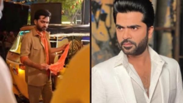 காக்கி சட்டை...கழுத்தில் கர்சிஃப்...அச்சு அசலாய் ஆட்டோ டிரைவராக மாறிய சிம்பு