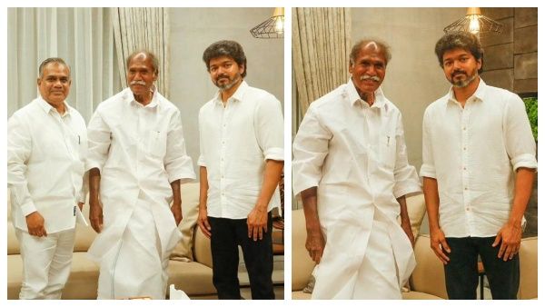 பீஸ்ட் படம் ரிலீஸ் எதிரொலி... புதுச்சேரியில் கட்அவுட்... முதல்வருடன் விஜய்!