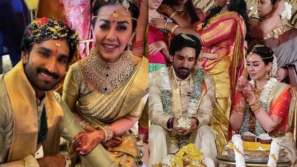 நிக்கி கல்ராணியை மணந்தார் நடிகர் ஆதி.. தங்க நிற உடையில் ஜொலிக்கும் மணமக்கள்.. ரசிகர்கள் வாழ்த்து!