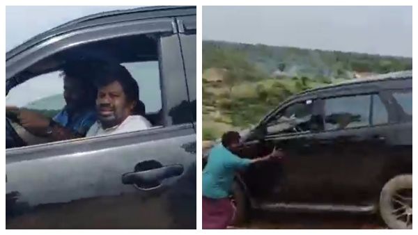 பள்ளத்தை நோக்கி உருண்டோடிய நடிகர் செந்திலின் கார்.. பழைய ஜோக் தங்கதுரை மீட்டாரா.. என்ன மேட்டரு?