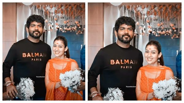 வாவ்.. சிரித்த முகத்துடன் வந்த நயன் - விக்னேஷ் சிவன்.. அவ்வளவு க்யூட்.. டிரெண்டாகும் புகைப்படம் !