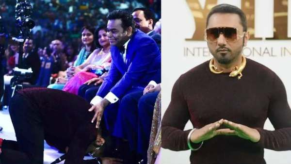 ஏ.ஆர்.ரஹ்மான் காலில் விழுந்த பிரபல பாடகர்... இதுக்கு தான் அப்படி செய்தாரா?