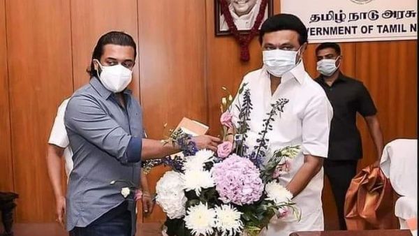 முதல்வரிடம் நேரில் ஆசி பெற்ற சூர்யா.. தனுஷ், உதயநிதி வாழ்த்து!