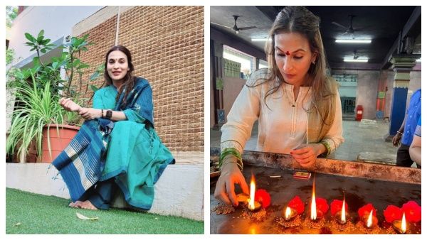 கோயிலில் விளக்கேற்றி வழிபட்ட ஐஸ்வர்யா ரஜினிகாந்த்...இதை யாராச்சும் கவனிச்சீங்களா?